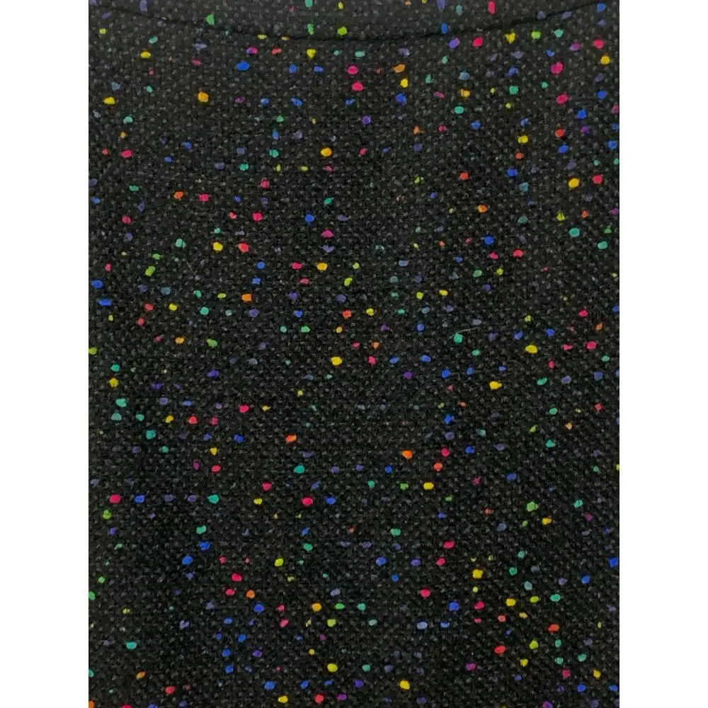 Kate Spade Black Wool Blend Tweed Pencil Skirt‎ Multi Color Pop Speckle sz 10
